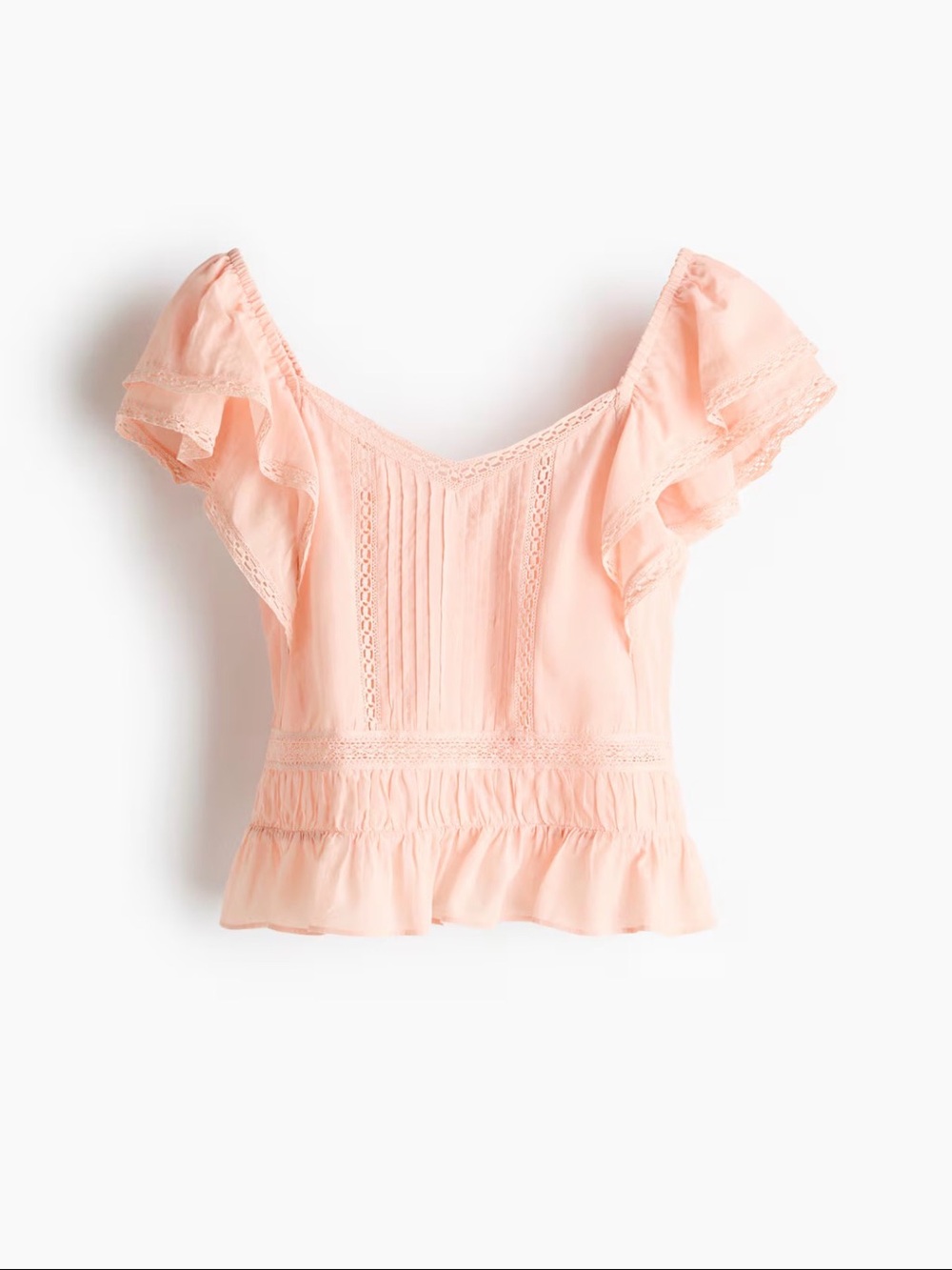 Lace trimmed blouse- H&M
